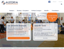 Tablet Screenshot of alegria-seminare.de